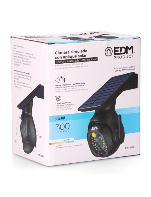 Cámara simulada con aplique solar