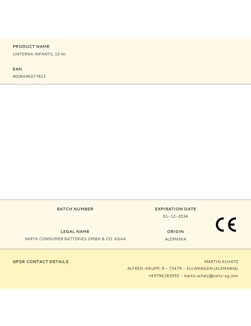 Linterna infantil 10 lm