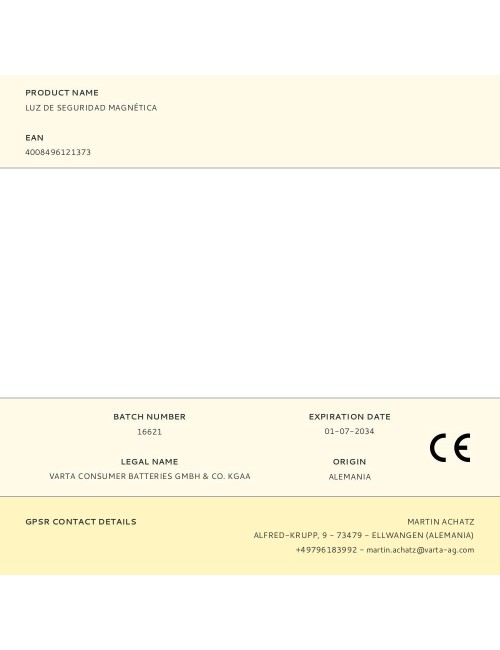 Luz de seguridad magnética