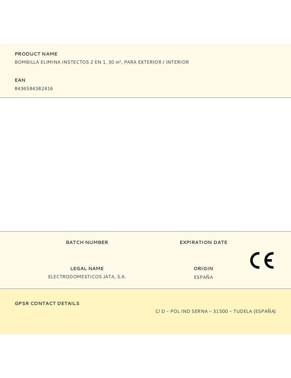 Bombilla elimina instectos 2 en 1, 30 m, para exterior / interior