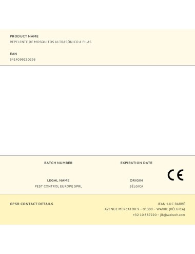 Repelente de mosquitos ultrasónico a pilas