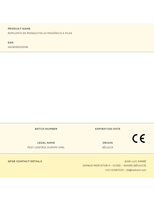 Repelente de mosquitos ultrasónico a pilas