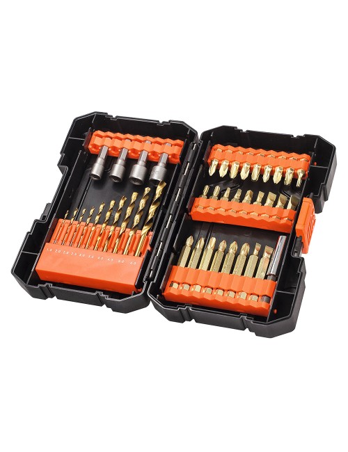 Puntas y brocas, juego de 41 piezas, titanio