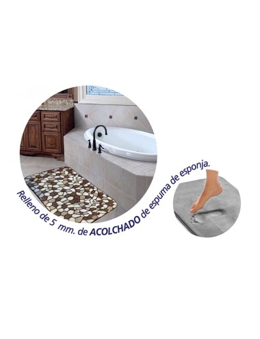 Alfombra de baño estampado piedras, colores surtidos 40 x 60 cm