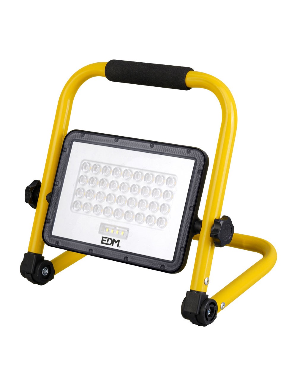 Foco proyector led solar de trabajo + panel solar 4000 lm, 6.400 k, luz fría, ip65