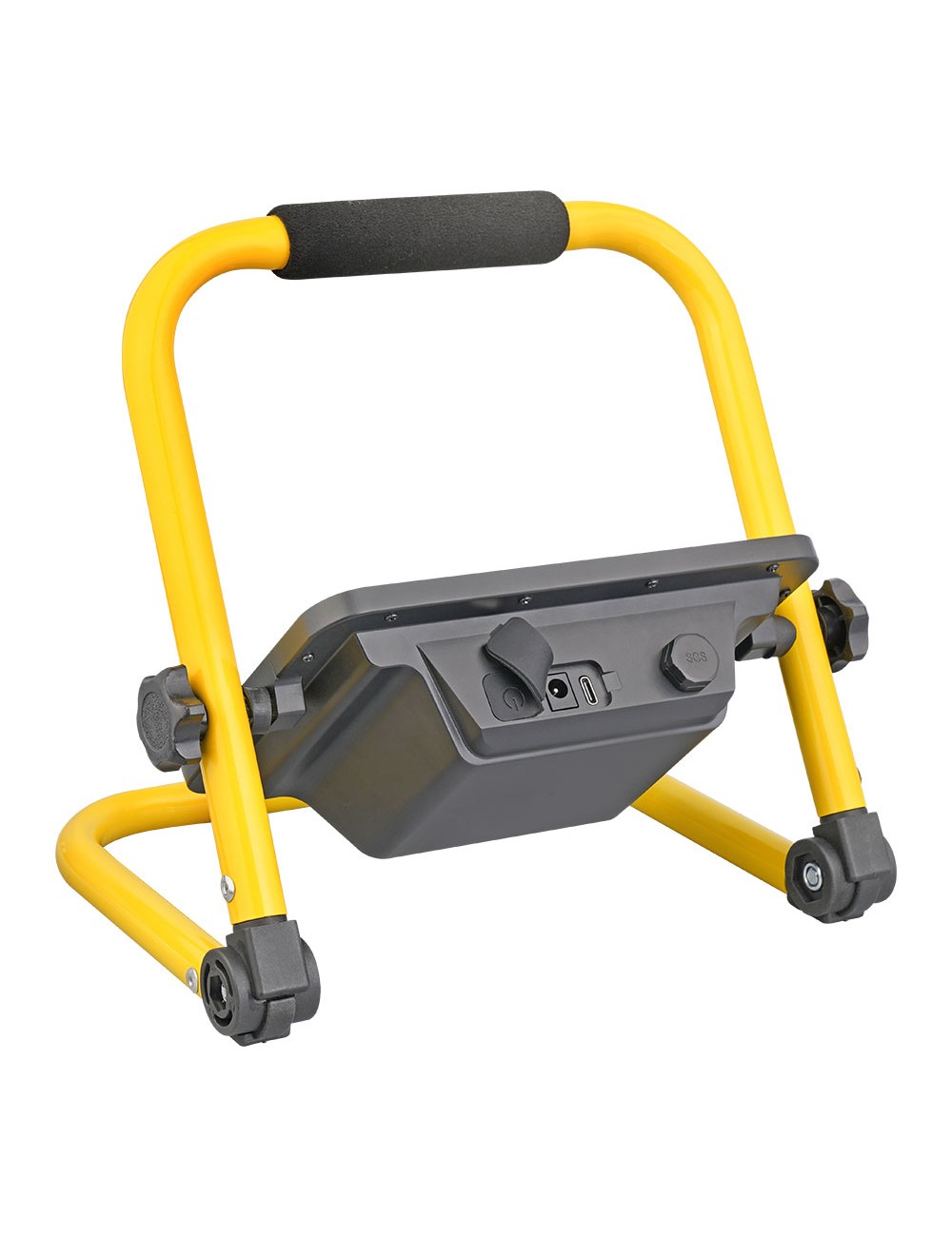 Foco proyector led solar de trabajo + panel solar 4000 lm, 6.400 k, luz fría, ip65