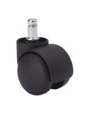 Rueda giratoria espiga lisa y eje liso, color negro, carga máx. 50 kg, 11 x 12 cm, ø 5 cm