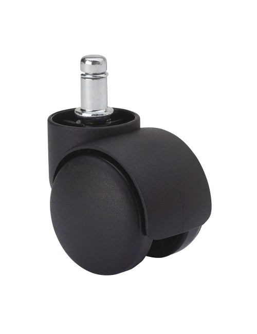 Rueda giratoria espiga lisa y eje liso, color negro, carga máx. 50 kg, 11 x 12 cm, ø 5 cm