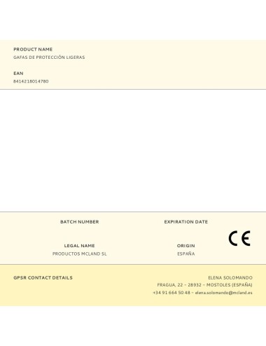 Gafas de protección ligeras