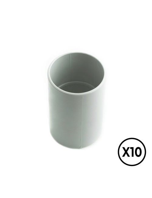 Manguito gris ø 25 mm, 10 unidades