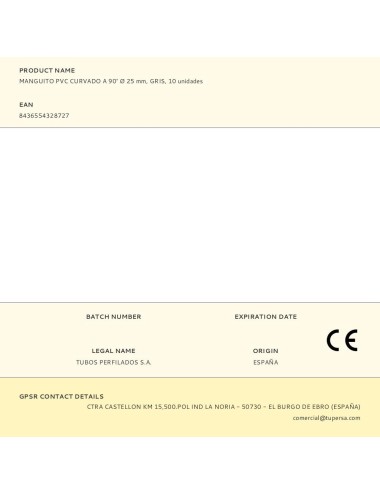 Manguito pvc curvado a 90° ø 25 mm, gris, 10 unidades