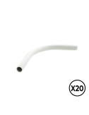 Curva rígida pvc ø 16 mm, gris, 20 unidades