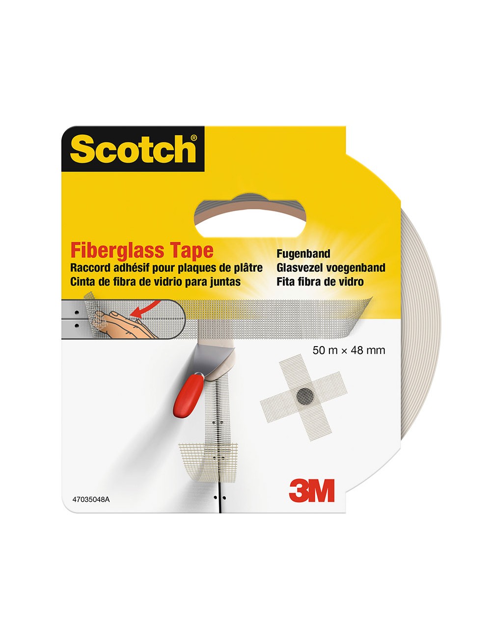 Cinta adhesiva de fibra de vidrio para juntas 48 mm x 50 m