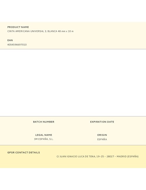 Cinta americana universal 3 blanca 48 mm x 10 m
