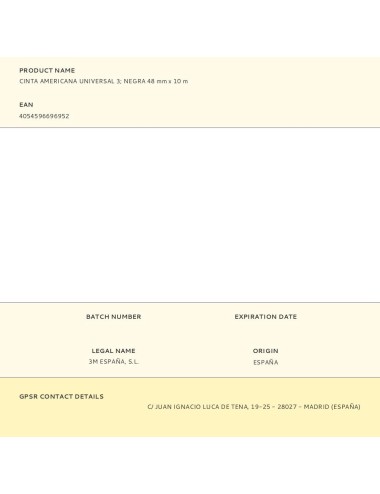 Cinta americana universal 3 negra 48 mm x 10 m
