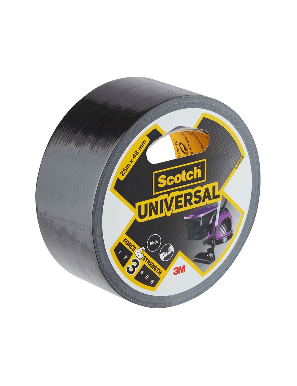 Cinta americana universal 3 negra 48 mm x 25 m