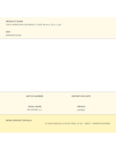 Cinta americana universal 3 gris 48 mm x 25 m, 2 uds