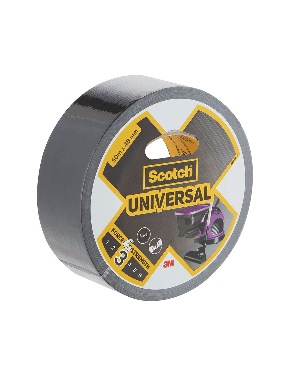 Cinta americana universal 3 negra 48 mm x 50 m