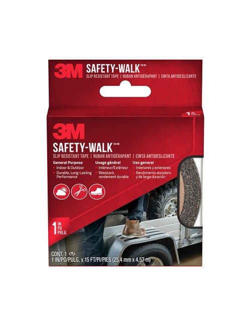 Cinta antideslizante para exterior negra 25 mm x 4,5 m