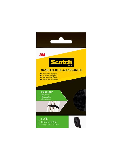 Tira para agrupar a medida negro 19 mm x 3,65 m
