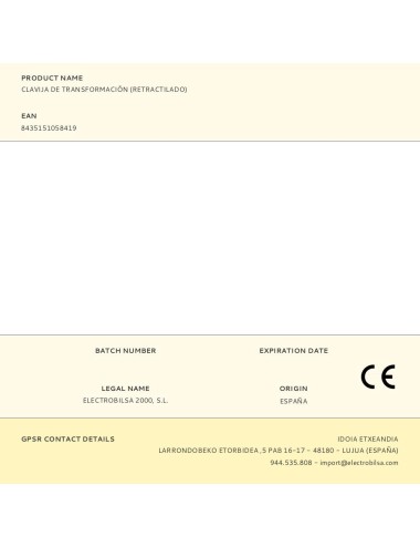 Clavija de transformación (retractilado)