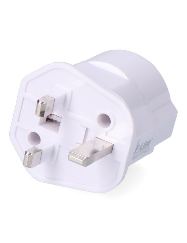Clavija transformación ingles-eu, blanca, 70 x 50 mm (retractilado)
