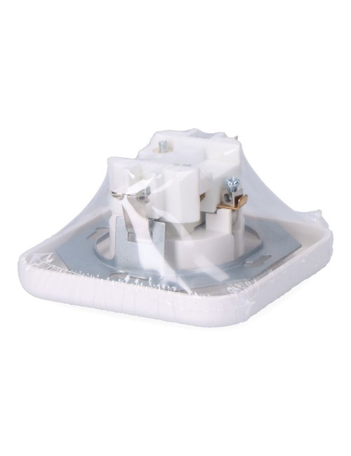 Base t/t empotrar tipo schuko 10/16 a 250 v, blanca (retractilado)