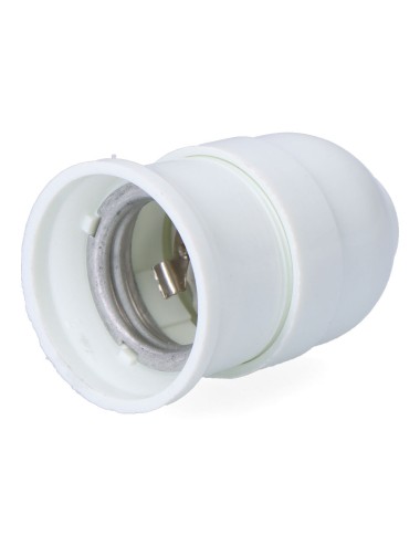 Portalámparas baquelita interior cerámico e27, 4 a 230 v, blanco, ø43 x 60 mm (retractilado)