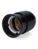 Portalámparas baquelita interior cerámico e27, 4 a 230 v, negro, ø43 x 65 mm (retractilado)