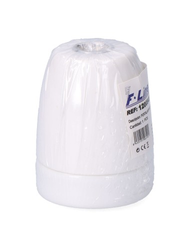 Portalámparas cerámico vintage e27, 100 w 250 v, blanco, ø47 x 59 mm (retractilado)