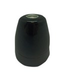Portalámparas cerámico vintage e27, 100 w 250 v, negro, ø47 x 59 mm (retractilado)
