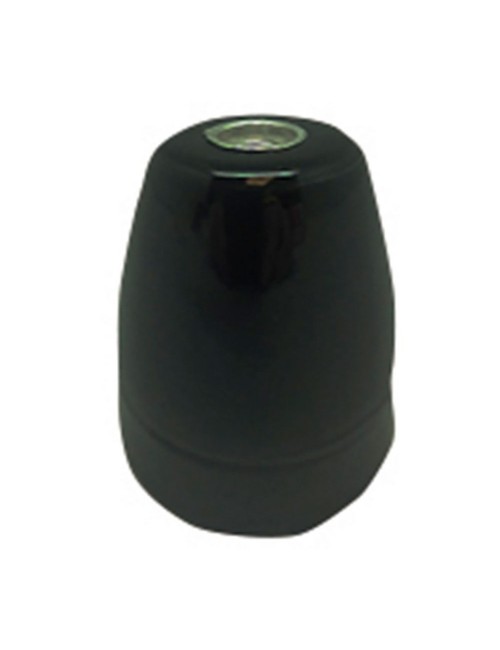 Portalámparas cerámico vintage e27, 100 w 250 v, negro, ø47 x 59 mm (retractilado)