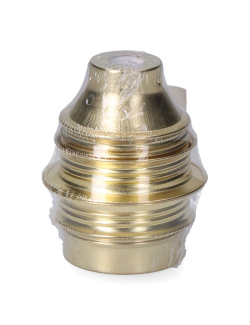 Portalámparas rosca e27, latonado (retractilado)