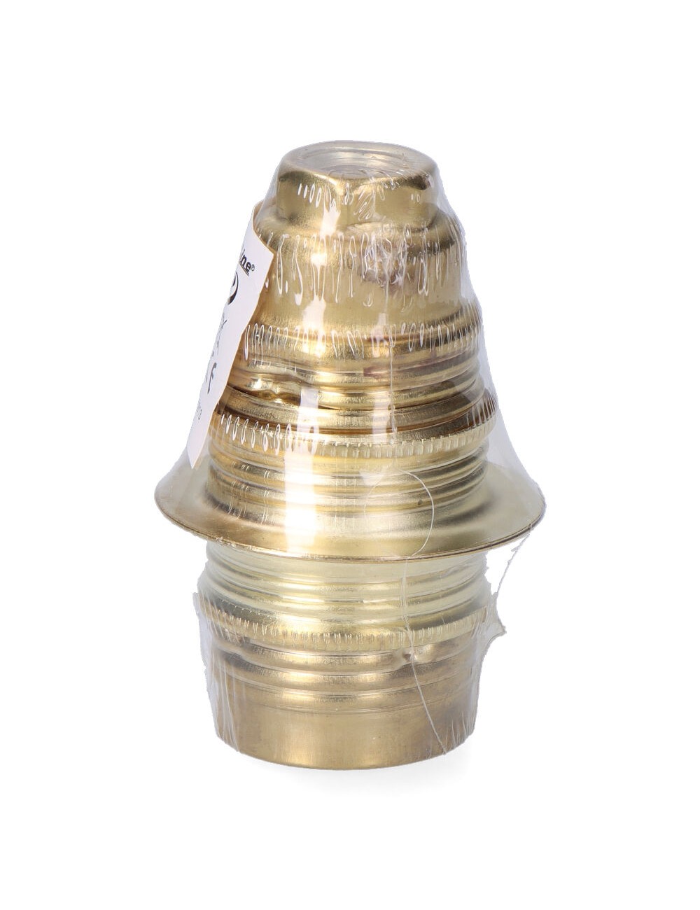 Portalámparas rosca e14, mignon latonado (retractilado)