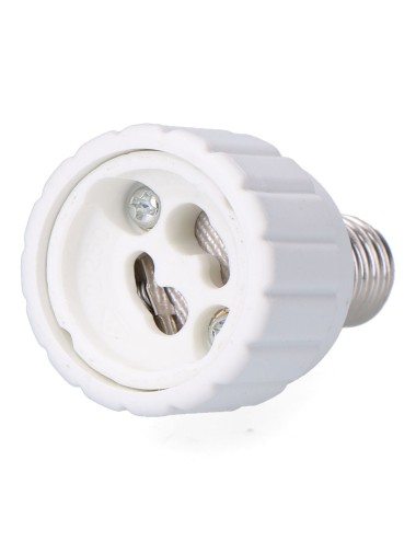 Convertidor de e14 a gu10, 2 a 230 v, blanco, ø33 x 56 mm (retractilado)