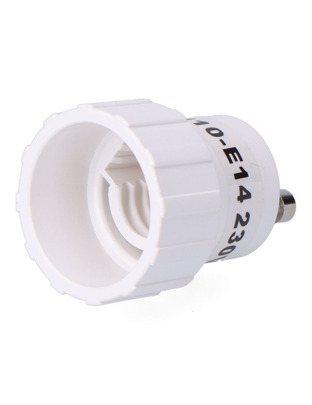 Convertidor de gu10 a e14, 2 a 230 v, blanco, ø29 x 40 mm (retractilado)