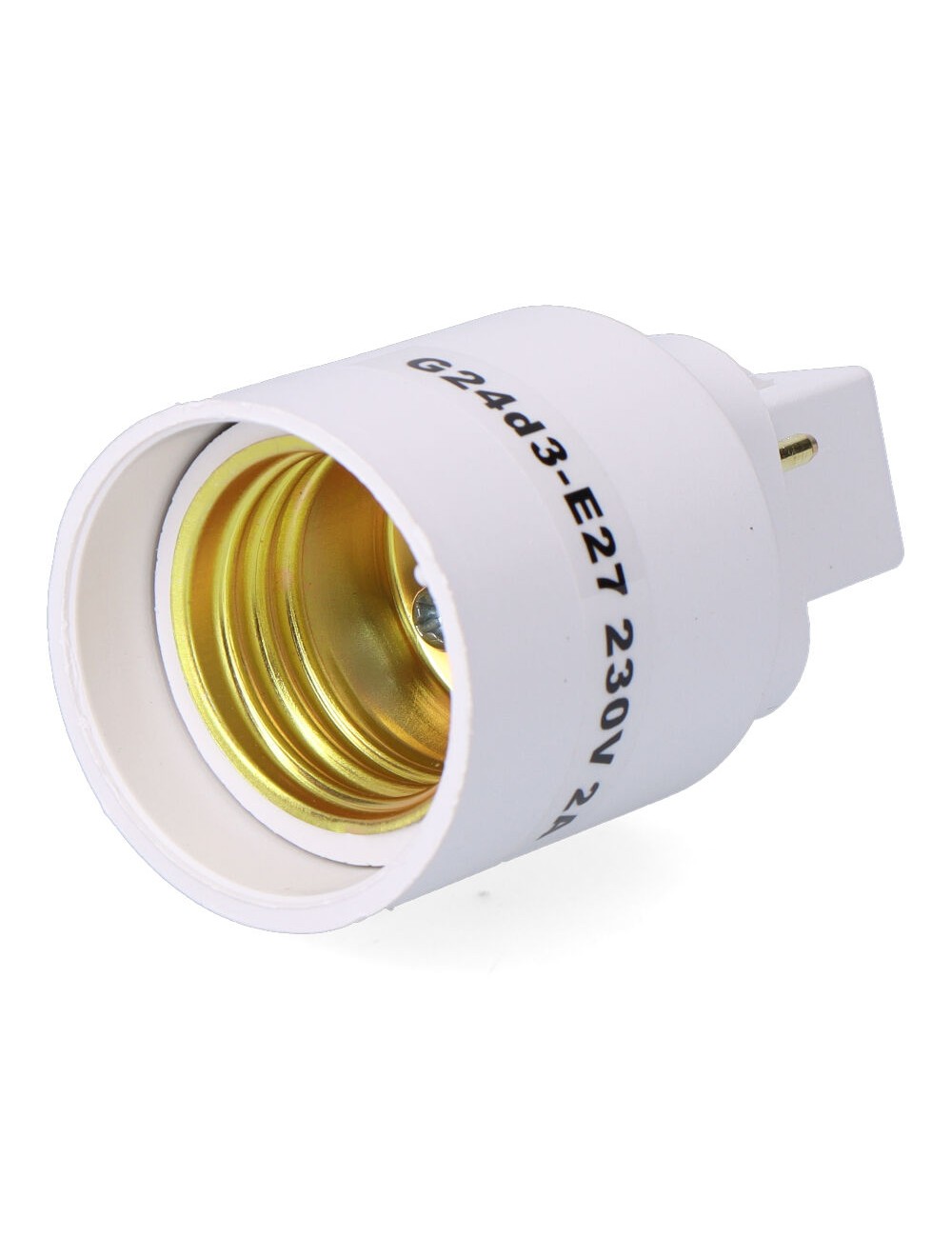 Convertidor de g24d3 a e27, 2 a 230 v, blanco, ø37 x 67 mm (retractilado)