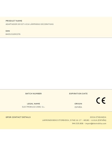 Adaptador de e27 a e14 lámparas decorativas