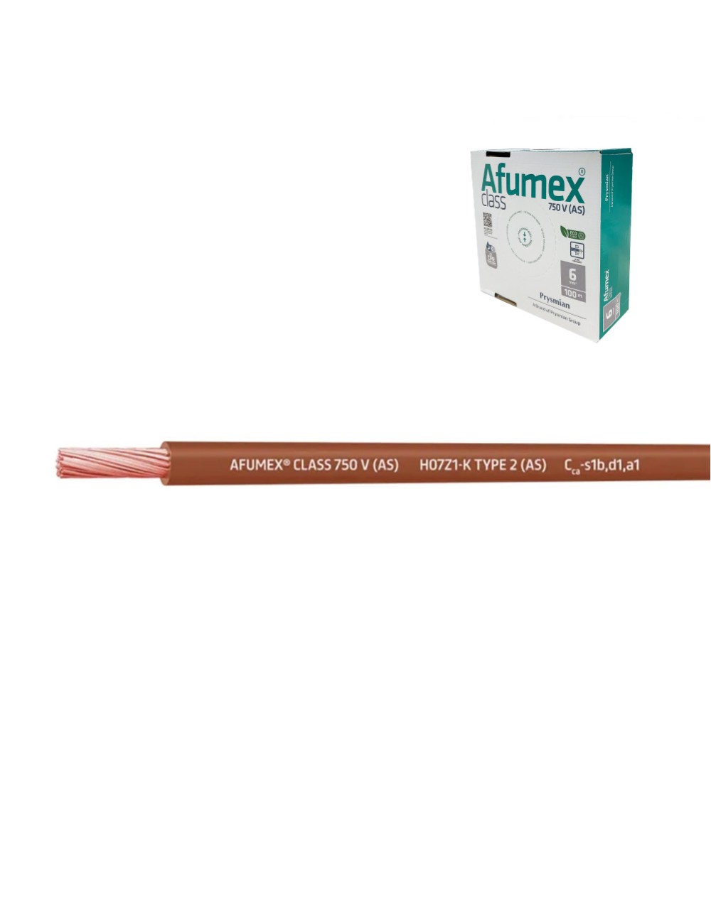 Cablecillo h07z1-k(as) 1,5 mm marron euro/m