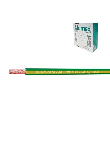 Cablecillo h07z1-k(as) 1,5 mm amarillo/verde euro/m