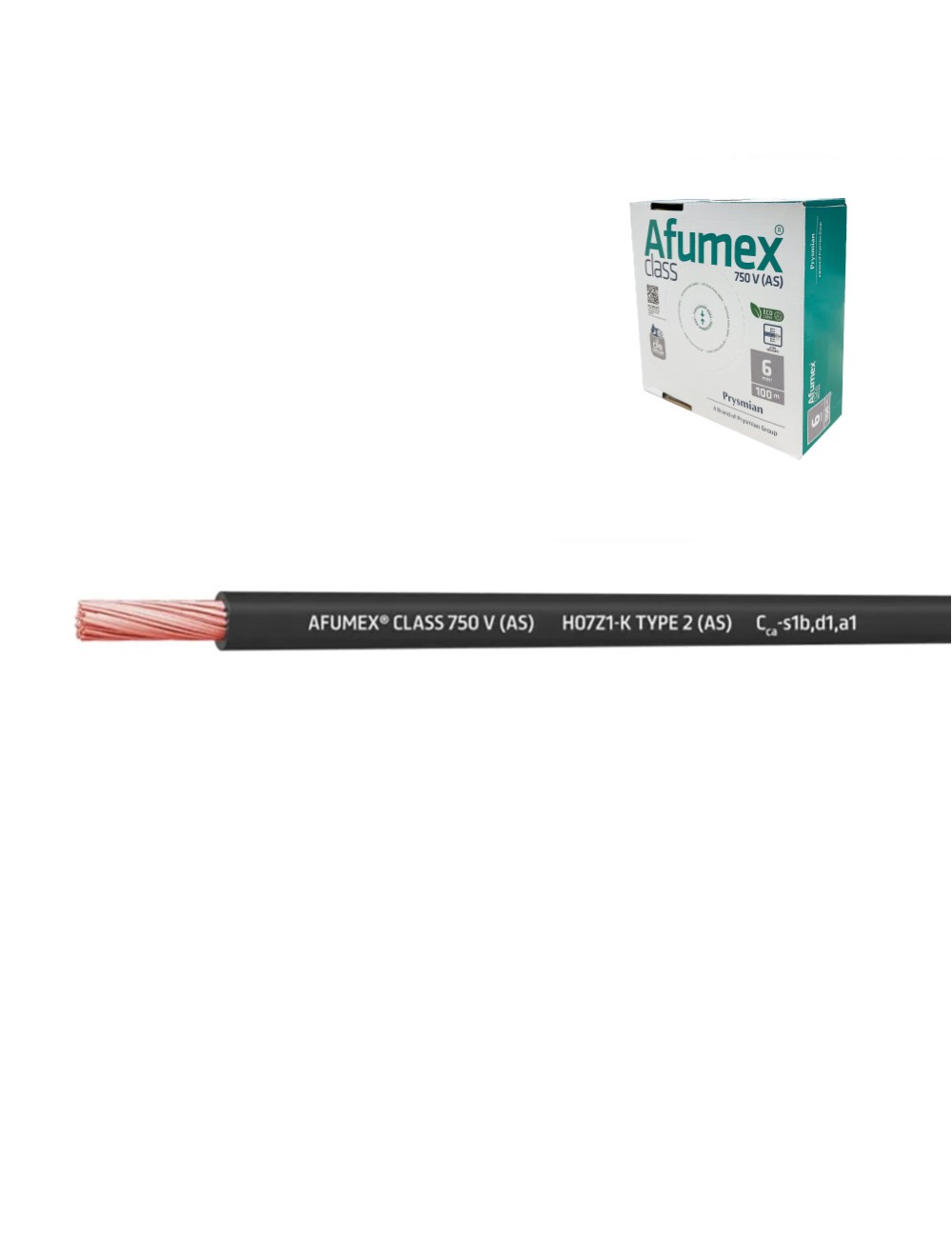 Cablecillo h07z1-k(as) 2,5 mm negro euro/m