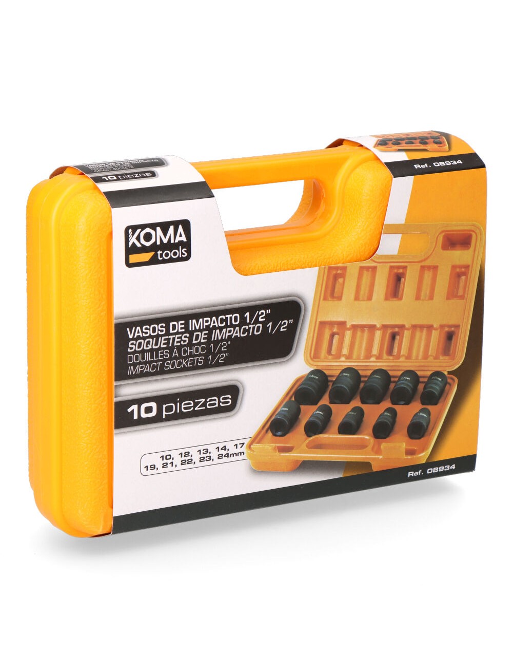 Vasos de impacto 1/2", juego 10 piezas