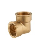 Codo hembra 90 1/2" x 18 mm latón