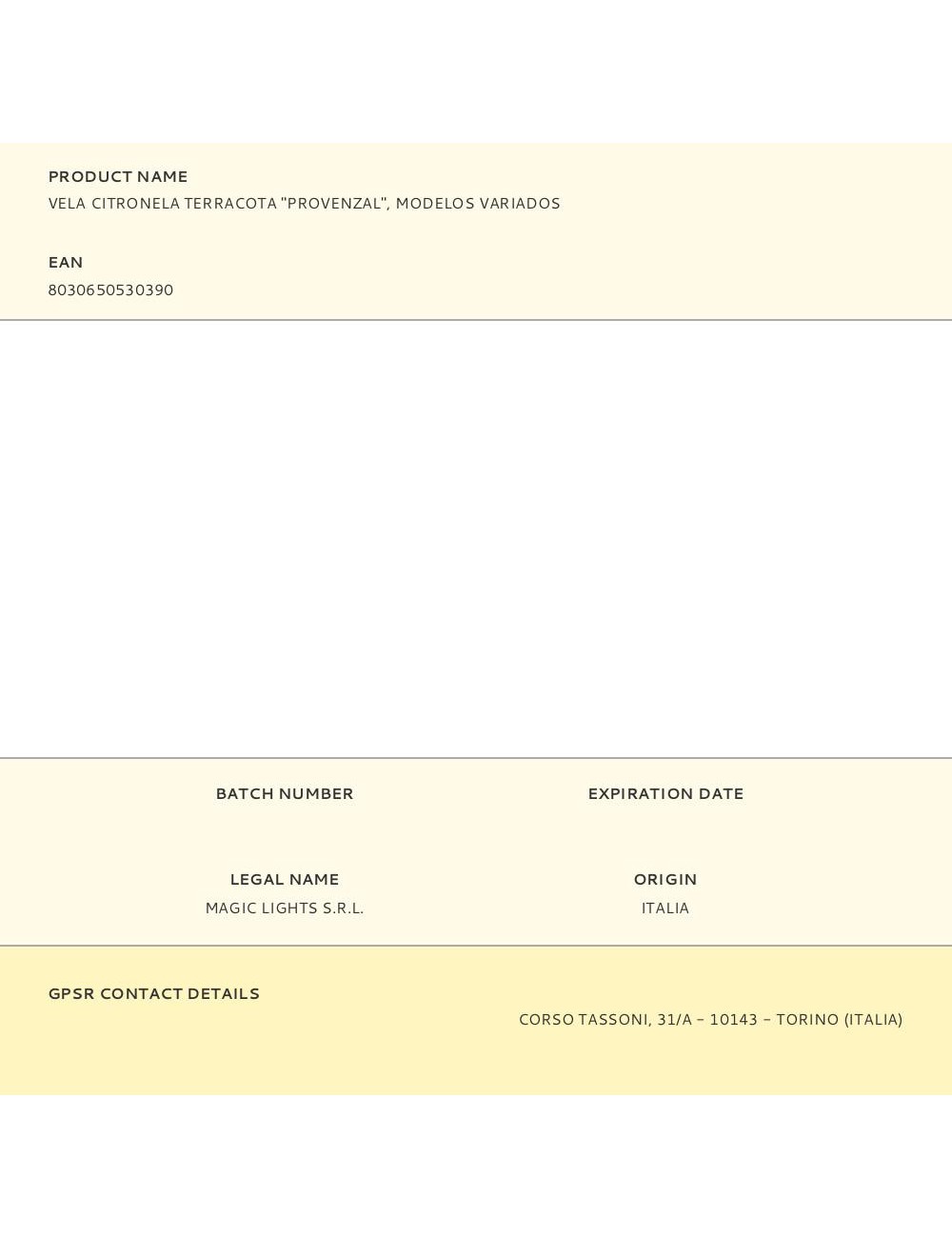 Vela citronela terracota "provenzal", modelos variados