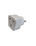 Adaptador reino unido a europeo 13 a 250 v blanco (retractilado)