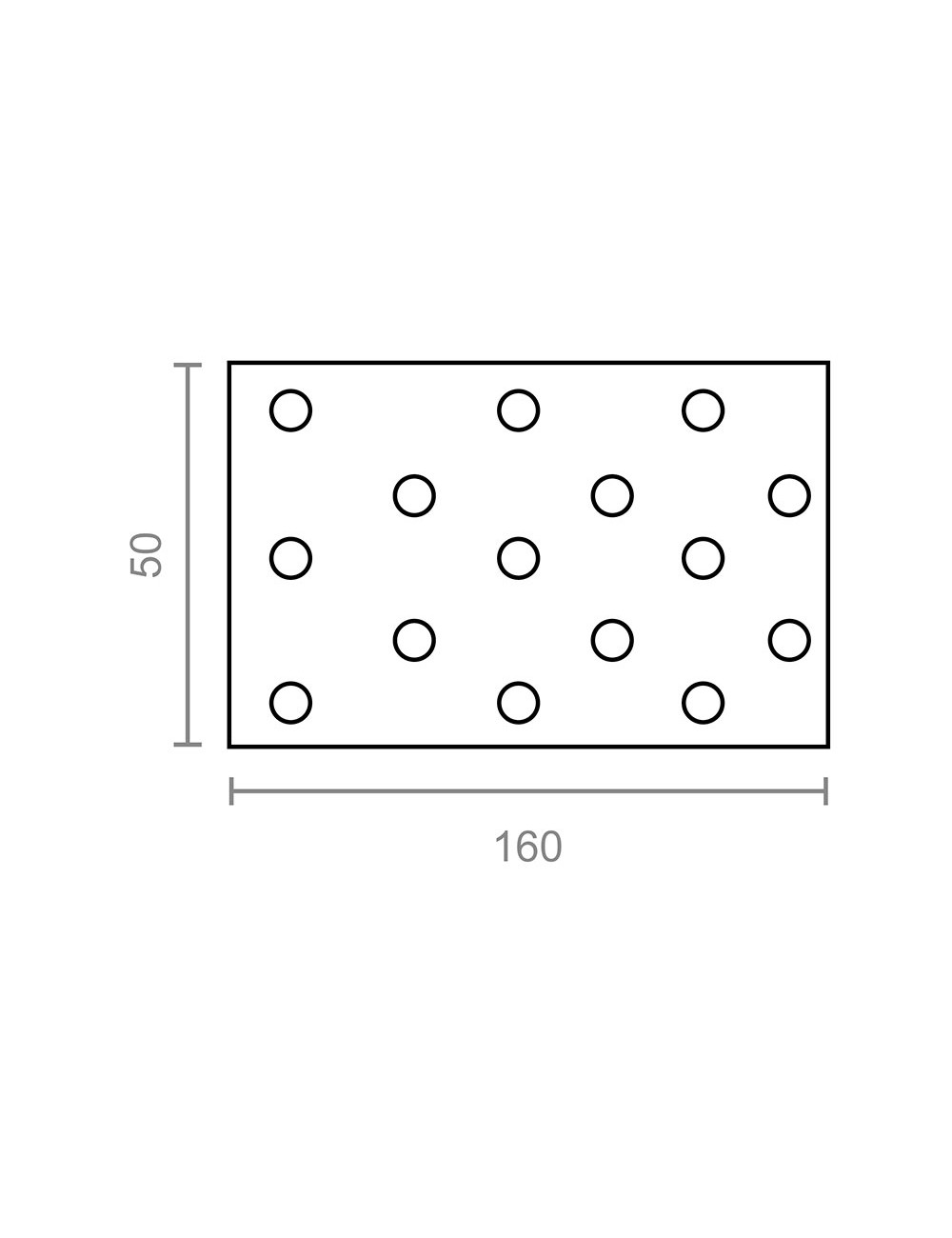 Placa pesante plc09 zincado 160 x 50 mm