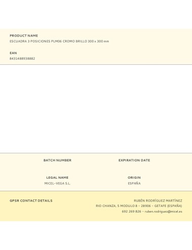 Escuadra 3 posiciones plm06 cromo brillo 300 x 300 mm