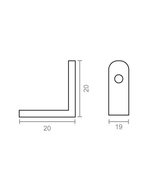 Angulo refuerzo an01 bicromatado 20 x 20 x 19 mm