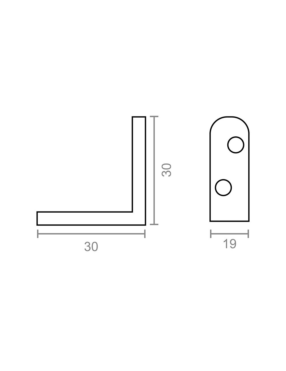 Angulo refuerzo an01 bicromatado 30 x 30 x 19 mm