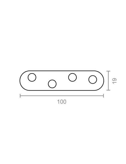 Placa recta unión plc01 bicromatado 100 x 19 mm